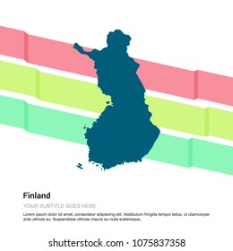 Finland map design with white background vector