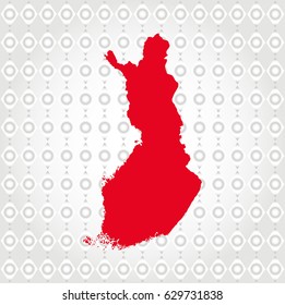  Finland map in Diamond background