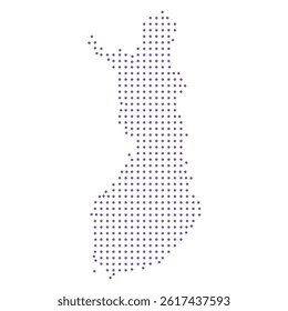 Finland map dotted pattern design purple circle