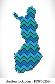 Finland map and flag idea design