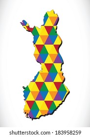 Finland map and flag idea design