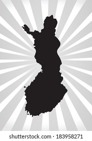 Finland map and flag idea design