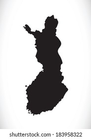 Finland map and flag idea design