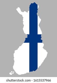 Finland Map flag Vector illustration Eps 10.