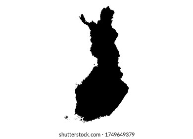 Finland  map with gray tone on  white background,illustration,textured , Symbols of Finland,vector illustration
