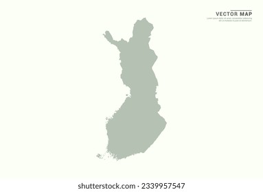 Finland map of green vector modern.