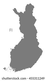 Finland Map grey