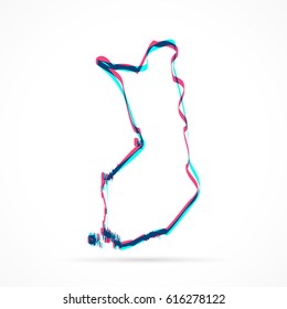 Finland Map hand drawn with blue and pink highlighters, isolated on a blank background.
Vector illustration, easy to edit, manipulate, resize or colorize.
