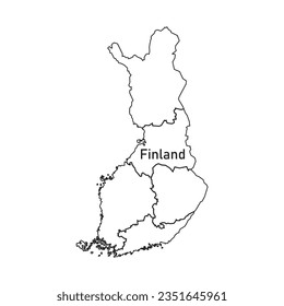 Finland map icon vector illustration symbol design