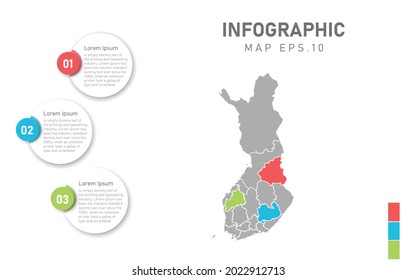 Finland map infographic. Global business marketing concept. World transportation infographics data.