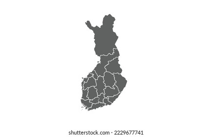 Finland map isolated on white background.for annual infographics report website layout.