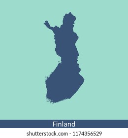 Outline Map Finland Isolated Vector Illustration Stock Vector Royalty   Finland Map Vector 260nw 1174356529 