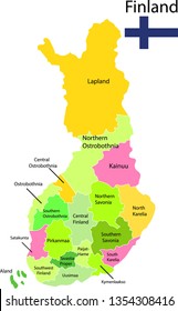 Finland map vector illustration
