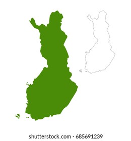 Finland map, vector illustration