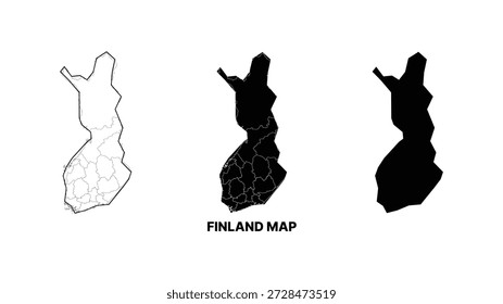 Finnland Karte, Vektorgrafik-Design