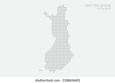 Finnische Karte - Weltkarte Internationale Vektorvorlage mit grauem Pixel, Raster, Grunge, Halbtonstil einzeln auf weißem Hintergrund für Bildung, Infografik, Design - Vektorgrafik eps10
