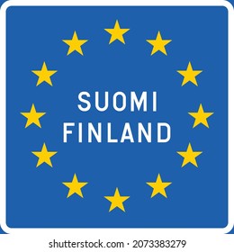 Finland National borde, Border crossings, Comparison of European road signs