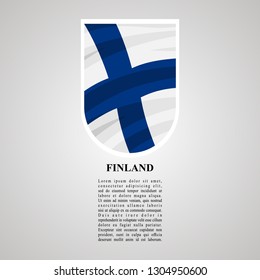 Finland national flag. flat, icon, vector illustration