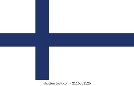 Finland National Flag. The official flag of Finland vector illustration with original colors EPS 10