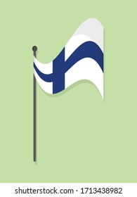 Diseño vectorial simple de la bandera nacional de Finlandia