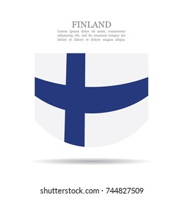 Finland national flag vector icon