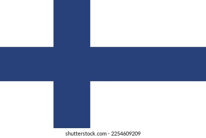 Finland national flag  vector Illustration material