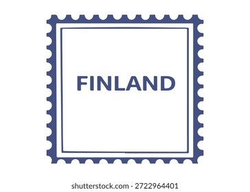 Finnland Briefmarke, Vektorsymbol auf weißem Hintergrund
Vektor-Briefmarke auf weißem Hintergrund