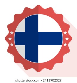 Finland quality emblem, label, sign, button. Vector illustration.