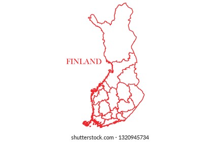 Finland red line map
