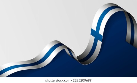 Finland ribbon flag background. Element of impact for the use you want to make of it.