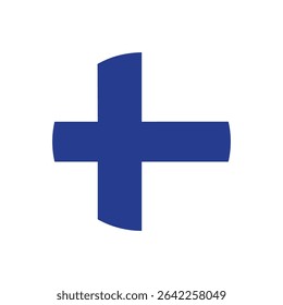 finland round flag , vector isolated on transparent background	
