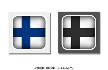 Finland Square Rounded Flag Icon