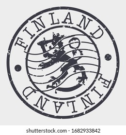Finland Stamp Postal. Silhouette Seal. Passport Round Design. Vector Icon. Design Retro Travel. National Symbol.