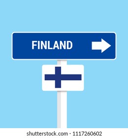 Finland traffic signs board design vector 