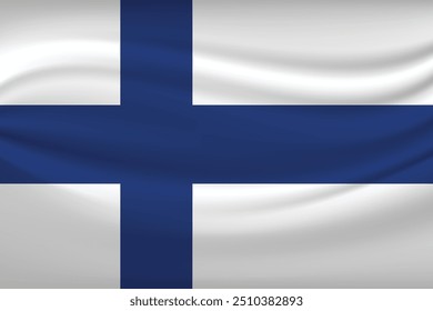 Finlandia ondeando la bandera de Country en Ilustración vectorial