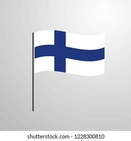 Finland waving Flag