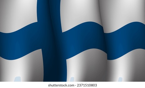 finland waving flag background design on sunset view vector illustration suitable for poster, social media design event on finland