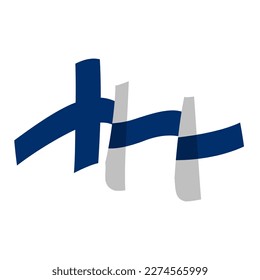 finland waving flag isolated illustration for national event or independence day