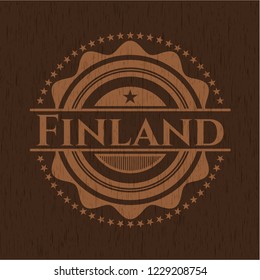Finland wooden emblem