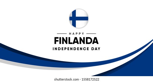 Finlandia independence day vector template. Design illustration for banner, advertising, greeting cards or print. Design happiness celebration.; 