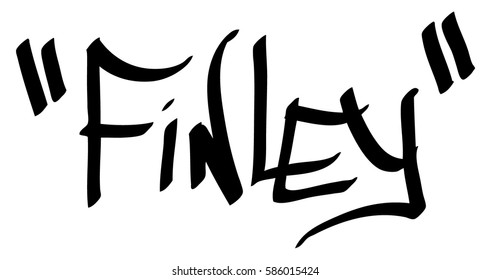 Finley Name Finley Male Name Street Stock Vector (Royalty Free ...