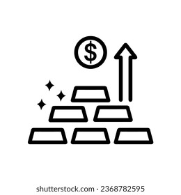 Icono financiero, verdadero icono negro