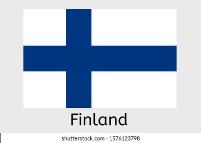 Finnic flag icon, Finland country flag vector illustration
