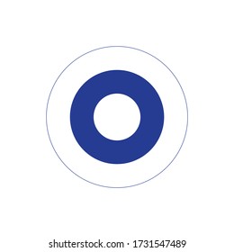 Finnish air force roundel. Military symbol. Vector Illustration