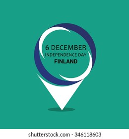 Finnish Independence Day Celebrating 6th December typography poster. FIN Day poster Design. Celebration Card. background wallpaper Illustration