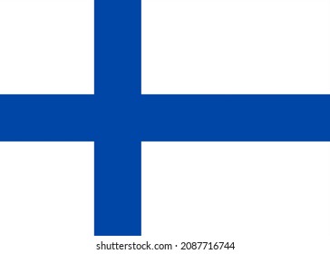 Símbolo finlandés de vectores de bandera nacional