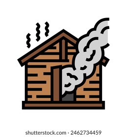 finnish sauna color icon vector. finnish sauna sign. isolated symbol illustration