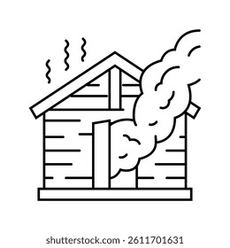 finnish sauna line icon vector. finnish sauna sign. isolated contour symbol black illustration