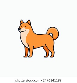 Finnish Spitz dog looks icon vector illustration featuring a detailed and cute design perfect for pet lovers, breeders, and graphic projects needing high-quality canine art