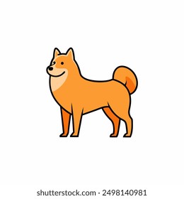 Finnish Spitz dog looks icon vector illustration featuring a detailed and cute design perfect for pet lovers, breeders, and graphic projects needing high-quality canine art